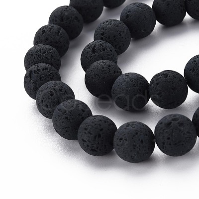 Synthetic Lava Rock Beads Strands G-TD001-03-1