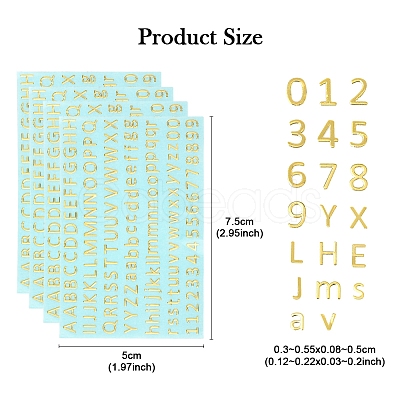 3PCS Brass Self-Adhesive Picture Stickers DIY-SF0008-10-1