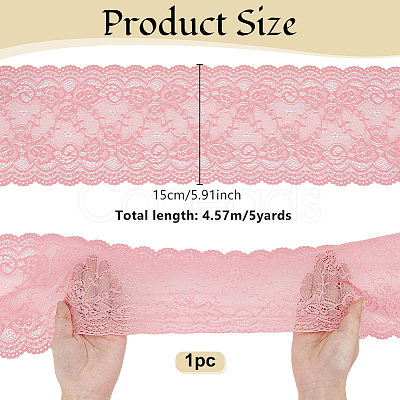 1 Roll 10% Spandex & 90% Nylon Lace Ribbon OCOR-OC0001-96A-1