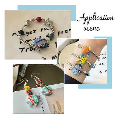 22Pcs 11 Colors Handmade Porcelain Beads PORC-HS0001-06-1