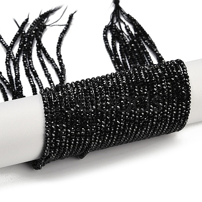 Natural Black Spinel Beads Strands X-G-P553-F08-01-1