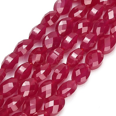 Lab Grown Red Corundum Beads Strands GG-CBAC488-01C-1