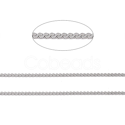 Tarnish Resistant 304 Stainless Steel Serpentine Chain CHS-E009-01P-1