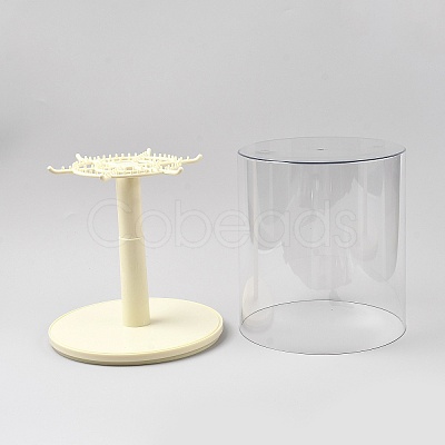 Rotatable ABS & PET Action Figures Display Cases ODIS-WH0086-219A-1