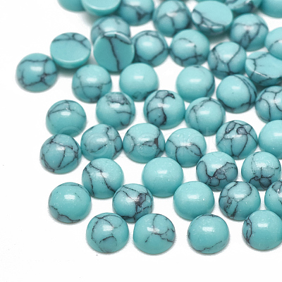 Synthetic Turquoise Cabochons X-TURQ-S290-12C-8mm-1