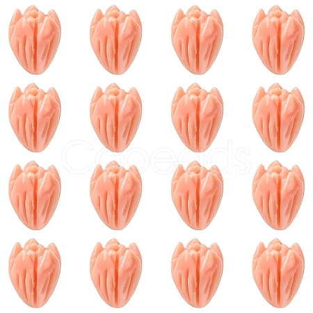20Pcs Opaque Resin Flower Rose Beads RESI-YW0004-99H-1