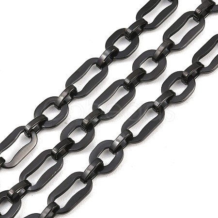 201 Stainless Steel Oval Link Chains CHS-F024-02A-EB-1