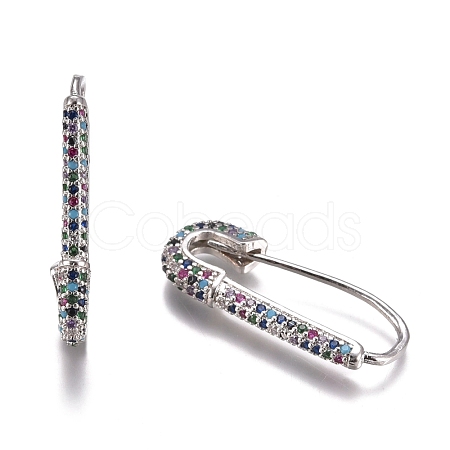 Brass Hoop Earrings EJEW-K085-01P-1