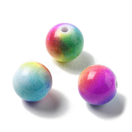 Baking Paint Opaque Acrylic Beads OACR-H049-02A-1