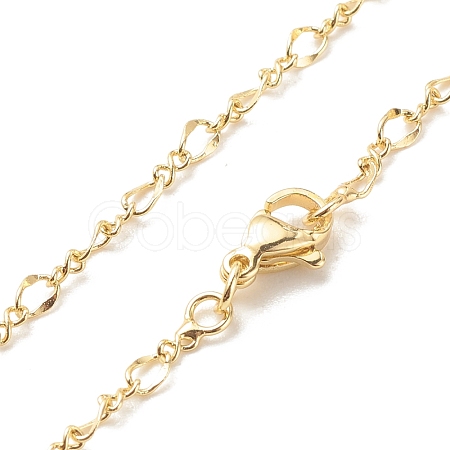 Brass Figaro Chains Necklace for Women NJEW-P265-02B-G-1