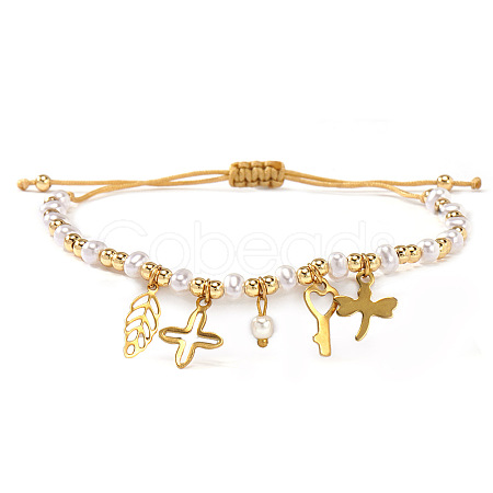 304 Stainless Steel Charm Bracelets BA2405-2-1