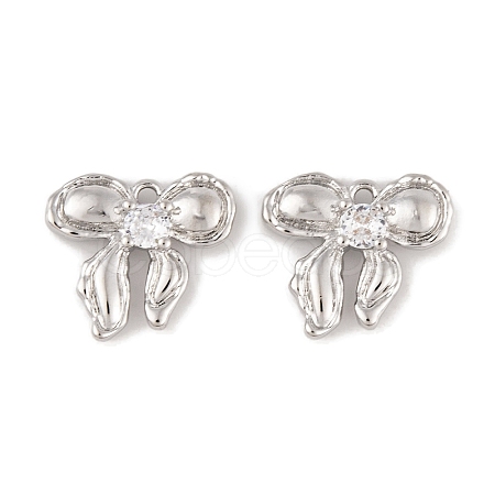 Brass Micro Pave Clear Cubic Zirconia Pendants LS-KK-L212-05P-1