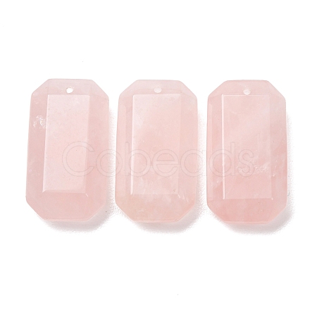 Natural Rose Quartz Pendants G-H325-03-02-1