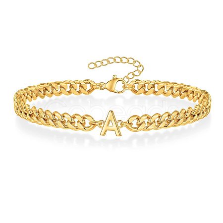 Letter 304 Stainless Steel Link Bracelets FS-WG7830E-01-1