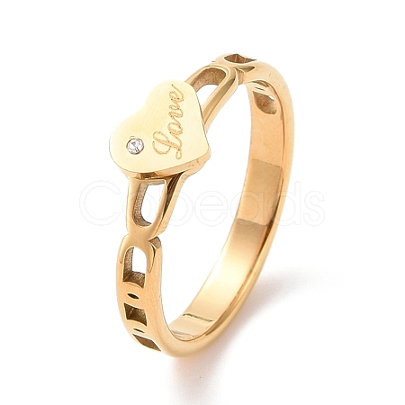 Crystal Rhinestone Ring RJEW-D120-06G-1