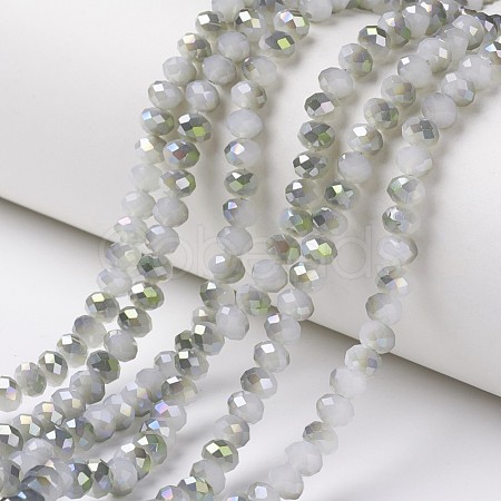 Electroplate Glass Beads Strands EGLA-A034-J6mm-S04-1