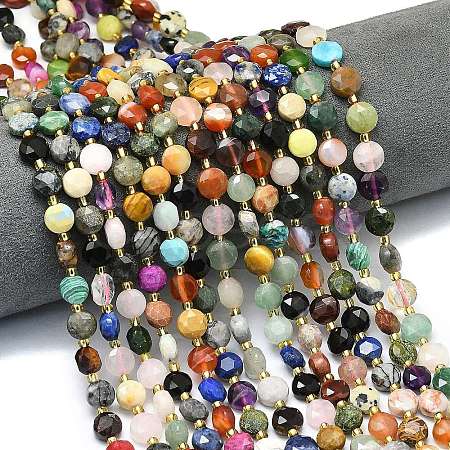 Natural & Synthetic Mixed Gemstone Beads Strands G-C116-A44-02A-1