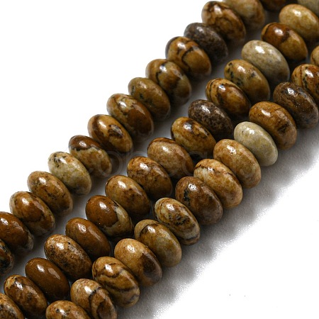 Natural Picture Jasper Beads Strands G-K343-C10-01-1