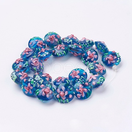Handmade Bumpy Lampwork Beads Strands LAMP-K027-06H-1