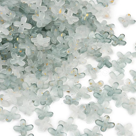 Metal Enlaced Acrylic Bead Caps LS-OACR-G044-01H-1