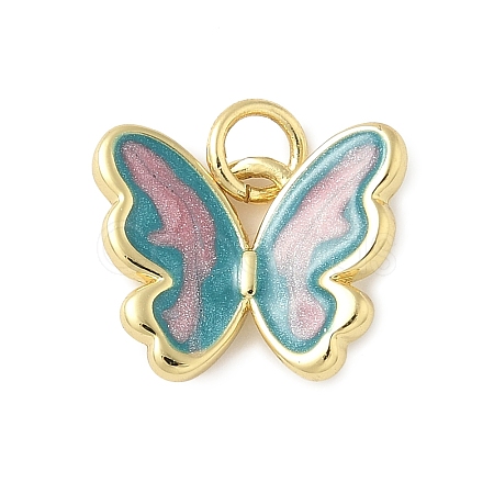 Brass Enamel Charms KK-C110-25G-03-1