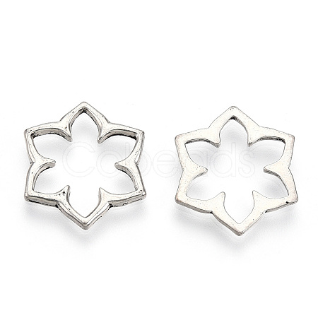 Tibetan Style Alloy Linking Rings PALLOY-T075-210AS-1