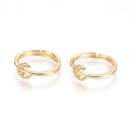 Adjustable Brass Finger Rings X-RJEW-G096-33G-1