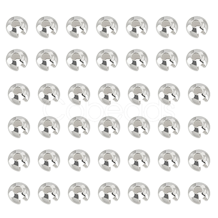 100Pcs 925 Sterling Silver Crimp Beads Covers FIND-PH0017-84-1