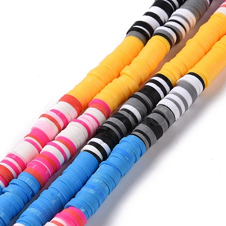 Handmade Polymer Clay Bead Strands CLAY-C003-04H-1