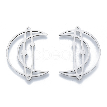 Non-Tarnish 201 Stainless Steel Filigree Joiners Links STAS-N090-LA960-1-1