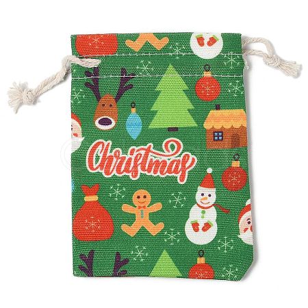 Christmas Theme Cloth Printed Storage Bags ABAG-F010-02A-02-1