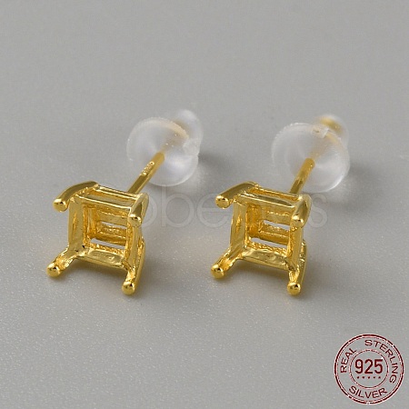 925 Sterling Silver Stud Earring Findings FIND-WH0148-088B-G-1