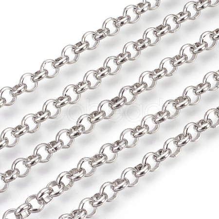 Tarnish Resistant 304 Stainless Steel Rolo Chains CHS-L017-18F-1