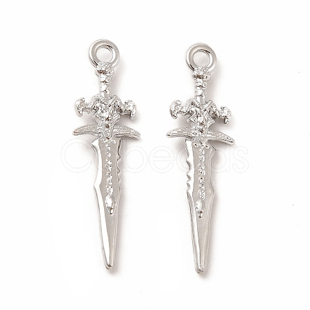 Rack Plating Alloy Pendants PALLOY-E025-22P-1