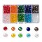 10 Colors Electroplate Glass Beads, AB Color Plated, Faceted, Rondelle, Mixed Color, 6x5mm, Hole: 1mm, 10 colors, 50pcs/color, 500pcs/box