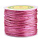 Metallic Stain Beads String Cords, Nylon Mouse Tail Cord, Camellia, 1.5mm, about 100yards/roll(300 feet/roll)