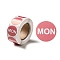 Paper Sticker Rolls, Round Dot Decals for DIY Scrapbooking Craft, Week
, Light Coral, 25mm, about 500pcs/roll