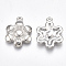 CCB Plastic Pendants, Flower, Platinum, 20.5x16x2.5mm, Hole: 1.2mm, about 1185pcs/500g