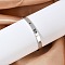 Hollow Star 304 Stainless Steel Hinged Bangles, Stainless Steel Color, Inner Diameter: 2-3/8 inch(5.95cm)