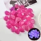 Resin Luminous Glow in the Dark Pebbles Stone, Vase Fillers, Nuggest, Deep Pink, 20~30mm