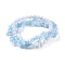 Natural Aquamarine Stretch Bracelets, Stackable Bracelets, Round & Chips Shapes, 1/4~3/8 inch(0.65~1cm), Inner Diameter: 2-1/4~2-3/8 inch(5.7~6.1cm), 3pcs/set