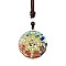 Resin & Natural & Synthetic Mixed Gemstone Pendant Necklaces, Flower, 25.59 inch(65cm)