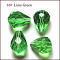 Imitation Austrian Crystal Beads, Grade AAA, K9 Glass, Faceted, Drop, Lime Green, 8x10mm, Hole: 0.9~1mm