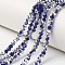 Electroplate Transparent Glass Beads Strands, Half Silver Plated, Faceted, Rondelle, Dark Blue, 2.9~3.3x2mm, Hole: 0.8mm, about 144~149pcs/strand, 36~37cm