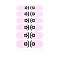 Flower Series Full Cover Nail Decal Stickers, Self Adhesive, Nail Decoration for Women Girls Kids, Pink, 25.5x10~16.5mm, 12pcs/sheet