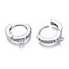 Brass Micro Pave Cubic Zirconia Huggie Hoop Earring Findings KK-T063-012P-NF-3