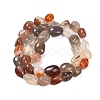 Natural South Red Agate Beads Strands G-P568-C15-01-3