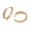 Brass Micro Pave Colorful Cubic Zirconia Hoop Earrings for Women EJEW-M238-26KCG-2