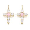 Brass Micro Pave Clear Cubic Zirconia Pendants KK-N227-108A-2