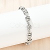 304 Stainless Steel Link Chain Bracelets for Women BJEW-Z143-07P-3